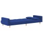 Sofá cama de 2 plazas con dos almohadas tela azul by , Sofas - Ref: Foro24-375803, Price: 295,47 €, Discount: %