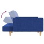 Sofá cama de 2 plazas con dos almohadas tela azul by , Sofas - Ref: Foro24-375803, Price: 295,47 €, Discount: %