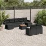 Set de sofás de jardín 10 pzas cojines ratán sintético negro by , Modular outdoor sofas - Ref: Foro24-3224333, Price: 583,39 ...