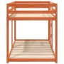Litera de madera maciza de pino marrón cera 90x190 cm de , Camas y somieres - Ref: Foro24-3214875, Precio: 148,54 €