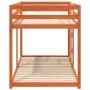 Litera de madera maciza de pino marrón cera 90x190 cm de , Camas y somieres - Ref: Foro24-3214875, Precio: 158,86 €, Descuent...
