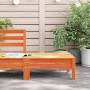 Massiver Gartenhocker aus braun gewachstem Kiefernholz. von , Modulare Sofas für den Außenbereich - Ref: Foro24-838016, Preis...
