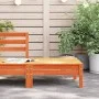 Massiver Gartenhocker aus braun gewachstem Kiefernholz. von , Modulare Sofas für den Außenbereich - Ref: Foro24-838016, Preis...