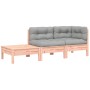 Sofá jardín con cojines reposapiés madera maciza abeto Douglas by , Modular outdoor sofas - Ref: Foro24-838187, Price: 205,81...