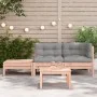 Sofá jardín con cojines reposapiés madera maciza abeto Douglas by , Modular outdoor sofas - Ref: Foro24-838187, Price: 198,03...