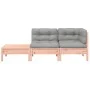 Sofá jardín con cojines reposapiés madera maciza abeto Douglas by , Modular outdoor sofas - Ref: Foro24-838187, Price: 198,03...