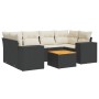 Garten-Essgruppe 7-teilig mit schwarzen Polstern aus synthetischem Rattan von , Gartensets - Ref: Foro24-3225342, Preis: 417,...