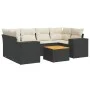 Set de comedor de jardín 7 pzas y cojines ratán sintético negro by , Garden sets - Ref: Foro24-3225342, Price: 445,95 €, Disc...