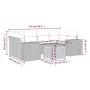 Garten-Essgruppe 7-teilig mit schwarzen Polstern aus synthetischem Rattan von , Gartensets - Ref: Foro24-3225342, Preis: 445,...