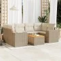 Set sofás de jardín 7 piezas y cojines ratán sintético beige by , Garden sets - Ref: Foro24-3257675, Price: 543,00 €, Discoun...