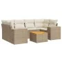 Set sofás de jardín 7 piezas y cojines ratán sintético beige by , Garden sets - Ref: Foro24-3257675, Price: 543,00 €, Discoun...