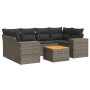 7-teiliges Gartensofa-Set mit grauen PE-Rattan-Kissen. von , Gartensets - Ref: Foro24-3257677, Preis: 454,38 €, Rabatt: %
