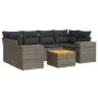 7-teiliges Gartensofa-Set mit grauen PE-Rattan-Kissen. von , Gartensets - Ref: Foro24-3257677, Preis: 456,29 €, Rabatt: %