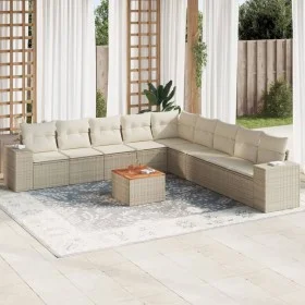 Juego de sofás jardín con cojines beige 10 pzas ratán sintético by , Garden sets - Ref: Foro24-3257822, Price: 686,25 €, Disc...