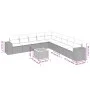 Juego de sofás jardín con cojines beige 10 pzas ratán sintético by , Garden sets - Ref: Foro24-3257822, Price: 686,25 €, Disc...