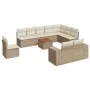 Set de sofás de jardín 11pzas con cojines ratán sintético beige by , Garden sets - Ref: Foro24-3257829, Price: 753,44 €, Disc...