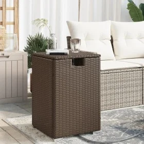 Mesa cubierta para bombona de propano ratán marrón 40x40x60 cm by , Garden tables - Ref: Foro24-366295, Price: 74,67 €, Disco...