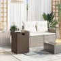 Abdecktisch für Propangasflasche aus braunem Rattan, 40x40x60 cm. von , Gartentische - Ref: Foro24-366295, Preis: 73,02 €, Ra...