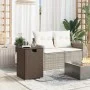 Mesa cubierta para bombona de propano ratán marrón 40x40x60 cm by , Garden tables - Ref: Foro24-366295, Price: 74,67 €, Disco...