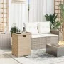 Mesa cubierta para bombona de propano ratán beige 40x40x60 cm by , Garden tables - Ref: Foro24-366297, Price: 91,49 €, Discou...