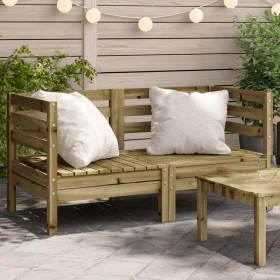 Ecksofas für den Garten, 2 Stück, imprägniertes Kiefernholz. von , Modulare Sofas für den Außenbereich - Ref: Foro24-837990, ...