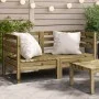 Ecksofas für den Garten, 2 Stück, imprägniertes Kiefernholz. von , Modulare Sofas für den Außenbereich - Ref: Foro24-837990, ...