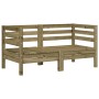 Sofás de esquina de jardín 2 uds madera de pino impregnada by , Modular outdoor sofas - Ref: Foro24-837990, Price: 89,60 €, D...