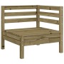 Ecksofas für den Garten, 2 Stück, imprägniertes Kiefernholz. von , Modulare Sofas für den Außenbereich - Ref: Foro24-837990, ...