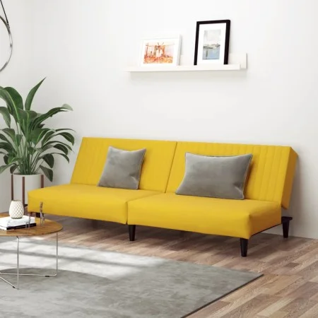 Zweiplätziges Schlafsofa aus gelbem Samt von , Sofas - Ref: Foro24-375933, Preis: 231,21 €, Rabatt: %