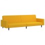 Sofá cama de 2 plazas terciopelo amarillo by , Sofas - Ref: Foro24-375944, Price: 266,33 €, Discount: %