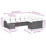 Gartensofa-Set mit 10-teiligen beigen Kissen aus synthetischem Rattan. von , Modulare Sofas für den Außenbereich - Ref: Foro2...