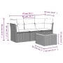 Juego de sofás jardín 4 pzas con cojines ratán sintético negro by , Garden sets - Ref: Foro24-3223465, Price: 241,52 €, Disco...