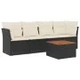 Gartenmöbel-Set, 5-teilig, mit schwarzen Polstern aus synthetischem Rattan. von , Gartensets - Ref: Foro24-3223473, Preis: 28...