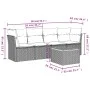 Gartenmöbel-Set, 5-teilig, mit schwarzen Polstern aus synthetischem Rattan. von , Gartensets - Ref: Foro24-3223473, Preis: 28...