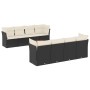 Set de sofás de jardín 8 piezas y cojines ratán sintético negro by , Garden sets - Ref: Foro24-3223522, Price: 492,03 €, Disc...