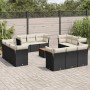 Set de sofás de jardín y cojines 13 pzas ratán sintético negro by , Garden sets - Ref: Foro24-3223536, Price: 791,18 €, Disco...