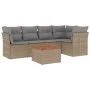 Juego de sofás jardín con cojines 6 pzas ratán sintético beige by , Garden sets - Ref: Foro24-3223630, Price: 360,17 €, Disco...