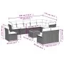 Gartensofa-Set 11-teilig mit beigen Polstern aus synthetischem Rattan von , Gartensets - Ref: Foro24-3223700, Preis: 629,19 €...