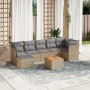 Juego de sofás de jardín con cojines beige 8 pzas ratán PE by , Garden sets - Ref: Foro24-3223756, Price: 456,00 €, Discount: %
