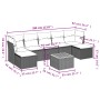 Juego de sofás de jardín con cojines beige 8 pzas ratán PE by , Garden sets - Ref: Foro24-3223777, Price: 443,14 €, Discount: %