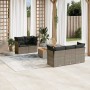 6-piece garden furniture set with gray synthetic rattan cushions by , Garden sets - Ref: Foro24-3223484, Price: 354,64 €, Dis...