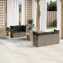 6-piece garden furniture set with gray synthetic rattan cushions by , Garden sets - Ref: Foro24-3223484, Price: 362,54 €, Dis...