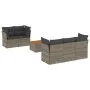 6-piece garden furniture set with gray synthetic rattan cushions by , Garden sets - Ref: Foro24-3223484, Price: 362,54 €, Dis...