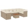 Juego de sofás jardín con cojines beige 10 pzas ratán sintético by , Garden sets - Ref: Foro24-3223804, Price: 631,38 €, Disc...