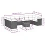 Gartensofa-Set 11-teilig mit beigen Polstern aus synthetischem Rattan von , Gartensets - Ref: Foro24-3223833, Preis: 654,66 €...