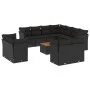 Set de sofás de jardín 12 piezas cojines ratán sintético negro by , Garden sets - Ref: Foro24-3223941, Price: 844,48 €, Disco...