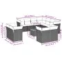 Set de sofás de jardín 12 piezas cojines ratán sintético negro by , Garden sets - Ref: Foro24-3223941, Price: 844,48 €, Disco...