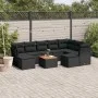 Set de sofás de jardín 10 pzas cojines ratán sintético negro by , Garden sets - Ref: Foro24-3223962, Price: 579,54 €, Discoun...