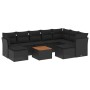 Gartensofa-Set, 10-teilig, mit schwarzen Kissen und synthetischem Rattan. von , Gartensets - Ref: Foro24-3223962, Preis: 569,...