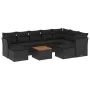 Set de sofás de jardín 10 pzas cojines ratán sintético negro by , Garden sets - Ref: Foro24-3223962, Price: 579,54 €, Discoun...